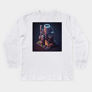 My small worlds : Nuclear reactor Kids Long Sleeve T-Shirt